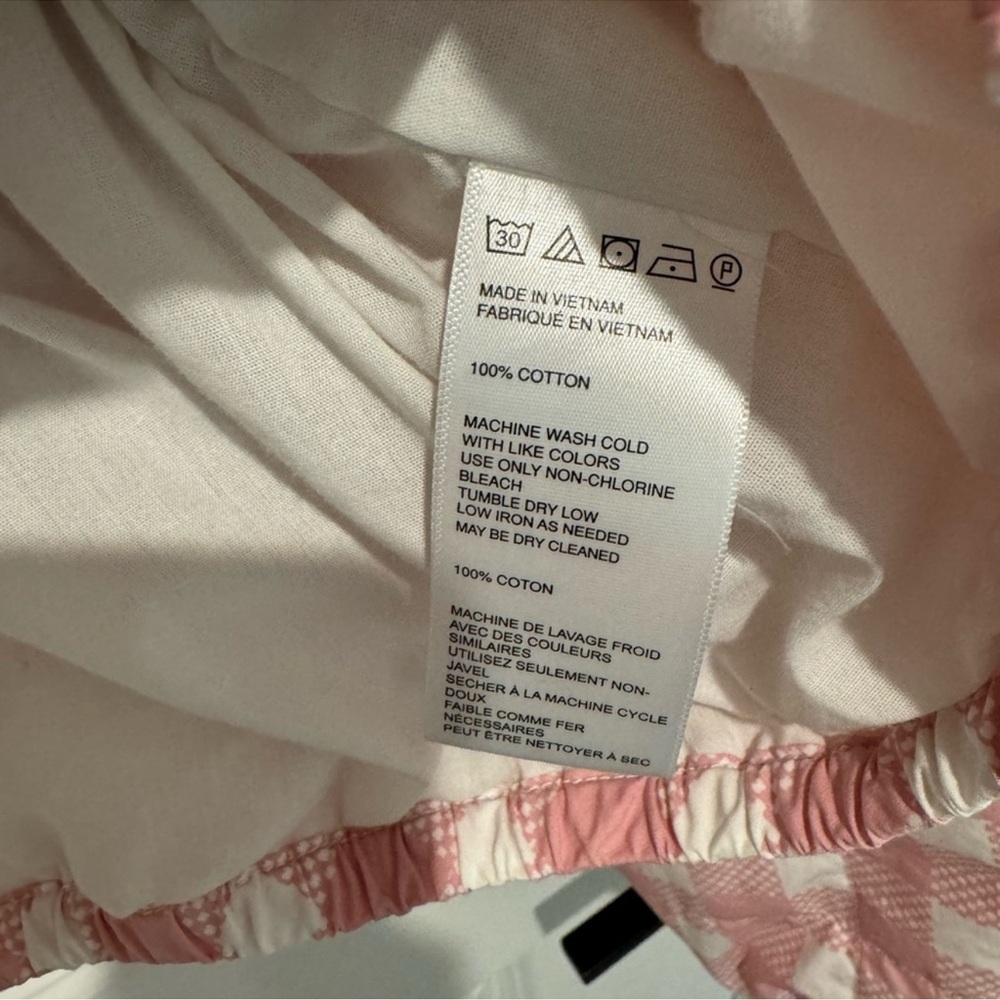 NWT Urban Outfitters Puff Jacket Pink and White Checkered Zip-Up Jacket - Picture 7 of 9